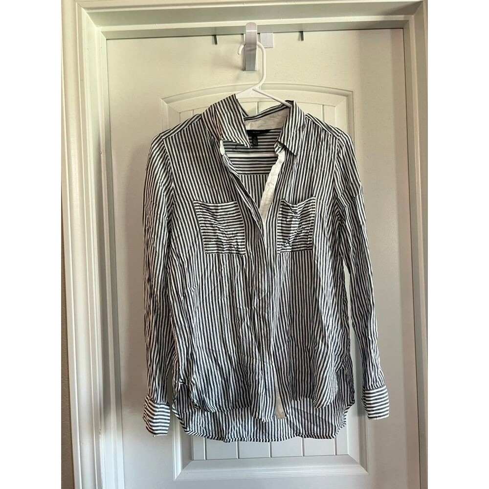 White House Black Market Striped Button-Up Shirt